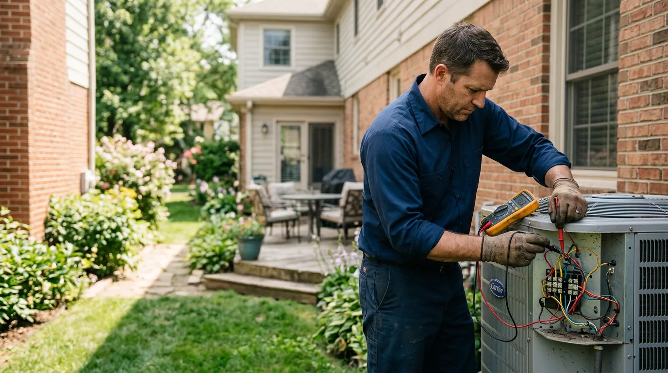 HVAC technician working near Watertown, NY